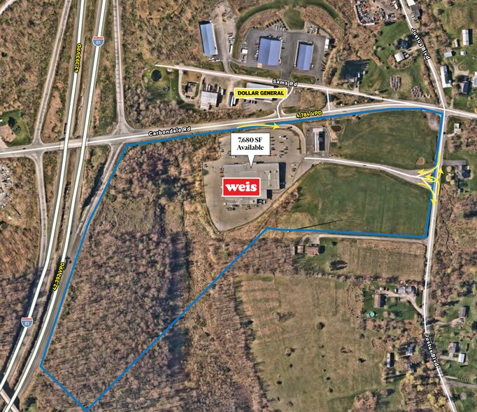 578-580 Carbondale Rd, Olyphant, PA à louer - Photo du bâtiment - Image 1 de 2