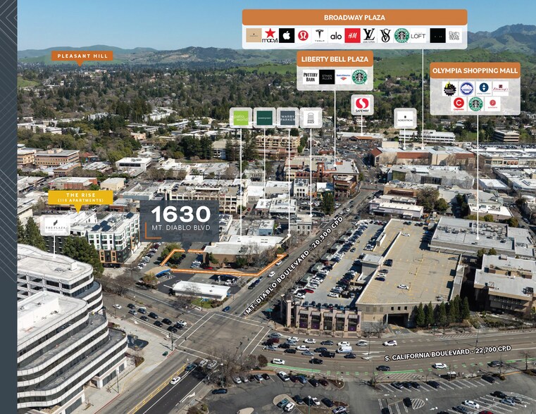 1630 Mt Diablo Blvd, Walnut Creek, CA à vendre - Photo du bâtiment - Image 2 de 5