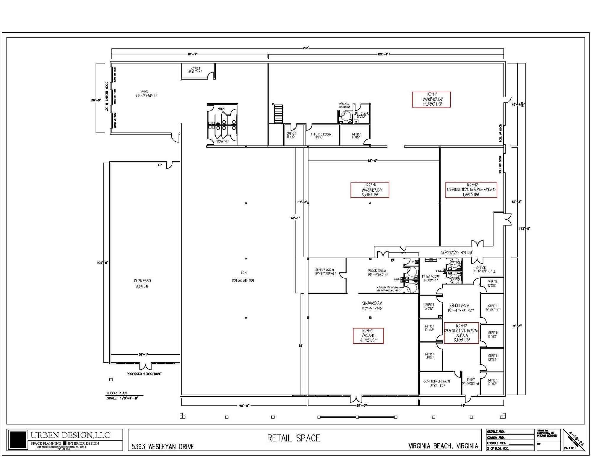 5393 Wesleyan Dr, Virginia Beach, VA à louer Plan d’étage- Image 1 de 1