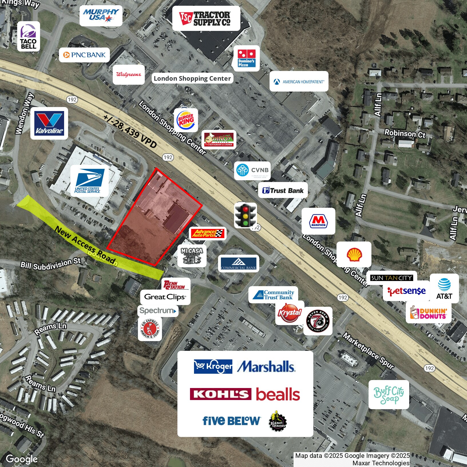 1752 W KY 192, London, KY for lease Aerial- Image 1 of 8
