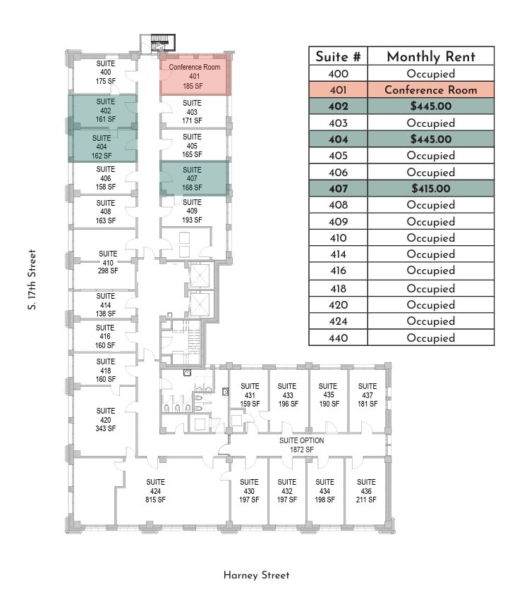 319 S 17th St, Omaha, NE for lease Floor Plan- Image 1 of 1