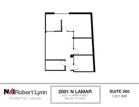 2001 N Lamar St, Dallas, TX for lease Floor Plan- Image 1 of 2
