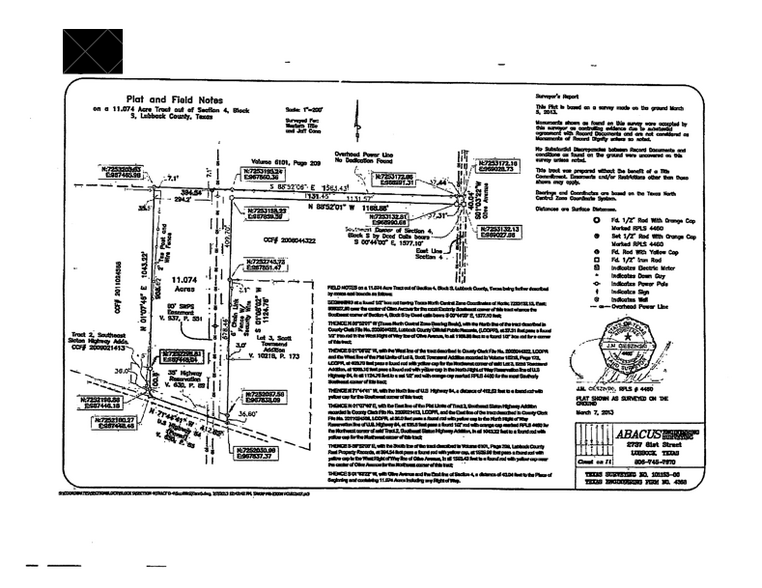 3423 Slaton Road, Lubbock, TX for sale - Plat Map - Image 3 of 3