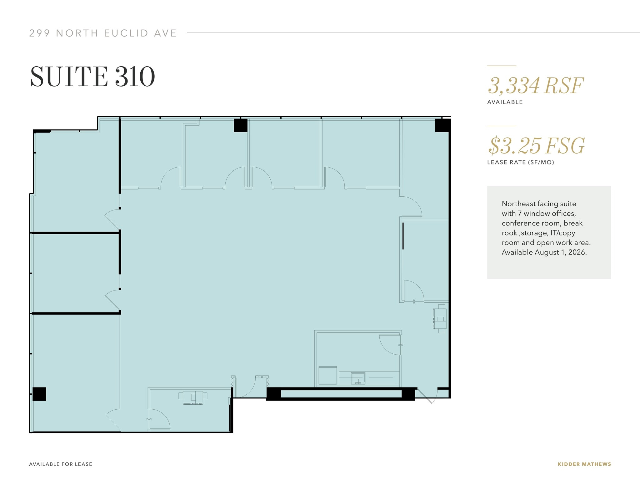 299 N Euclid Ave, Pasadena, CA à louer Plan d’étage- Image 1 de 1