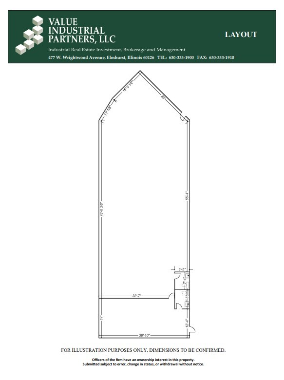 245 W Roosevelt Rd, West Chicago, IL à louer Plan d’étage- Image 1 de 1