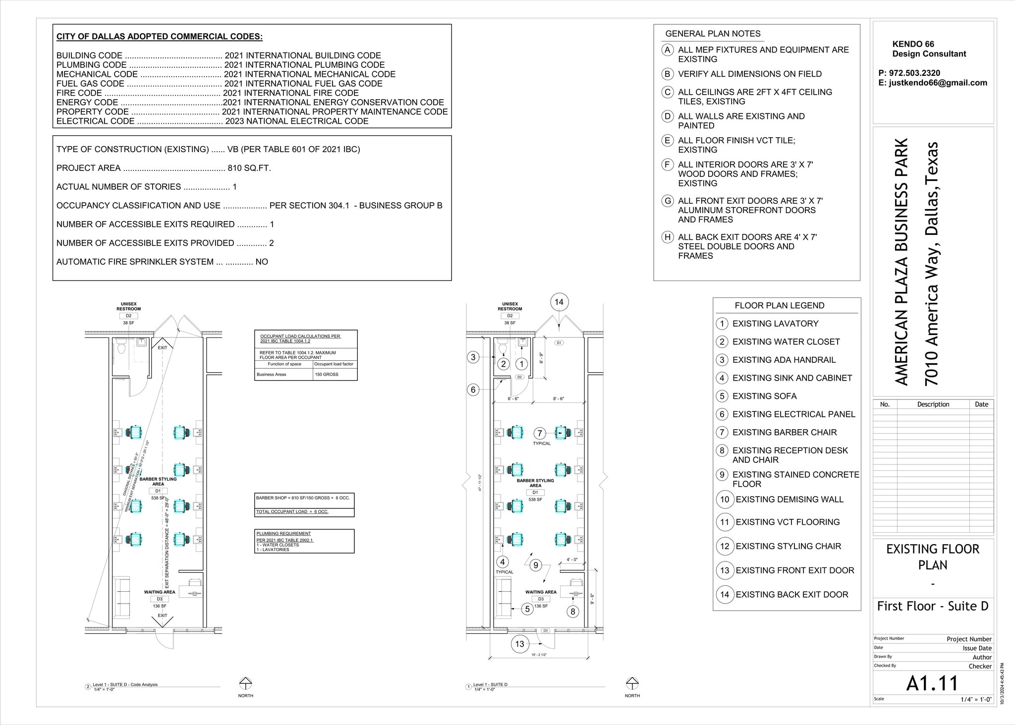 7010 American Way, Dallas, TX à louer Plan d’étage- Image 1 de 5