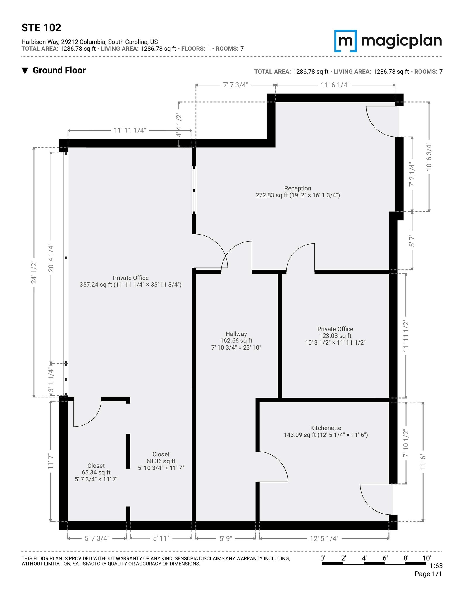 1 Harbison Way, Columbia, SC for lease Floor Plan- Image 1 of 3