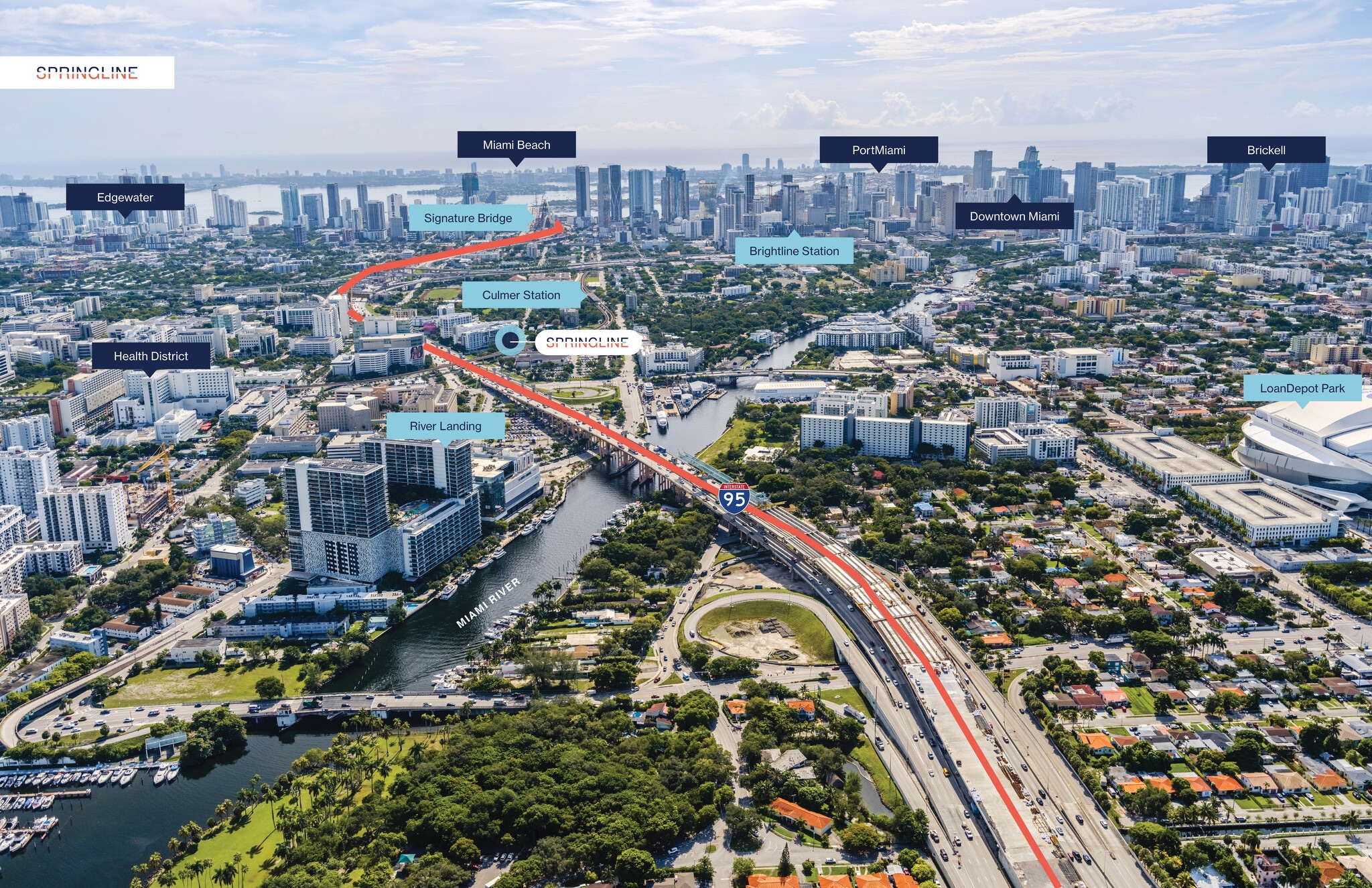 1150-1180 8th St. Rd; 1008-1080 Spring Garden Rd, Miami, FL à vendre Aérien- Image 1 de 8