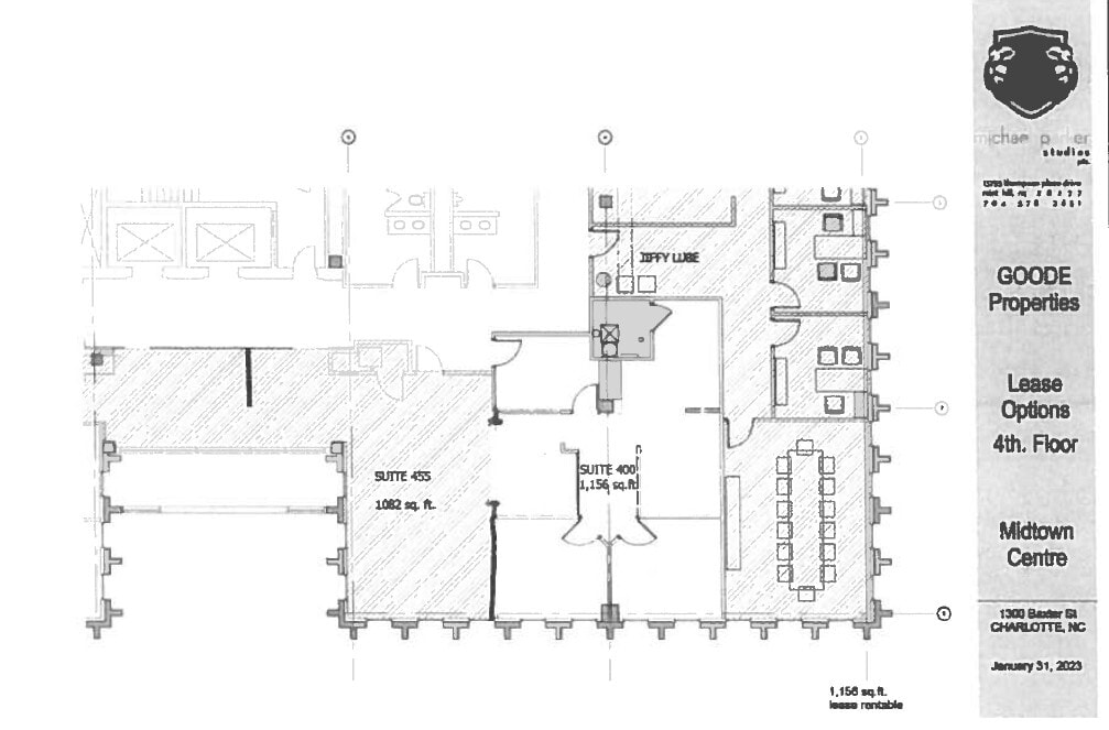 1300 Baxter St, Charlotte, NC à louer Plan d’étage- Image 1 de 12