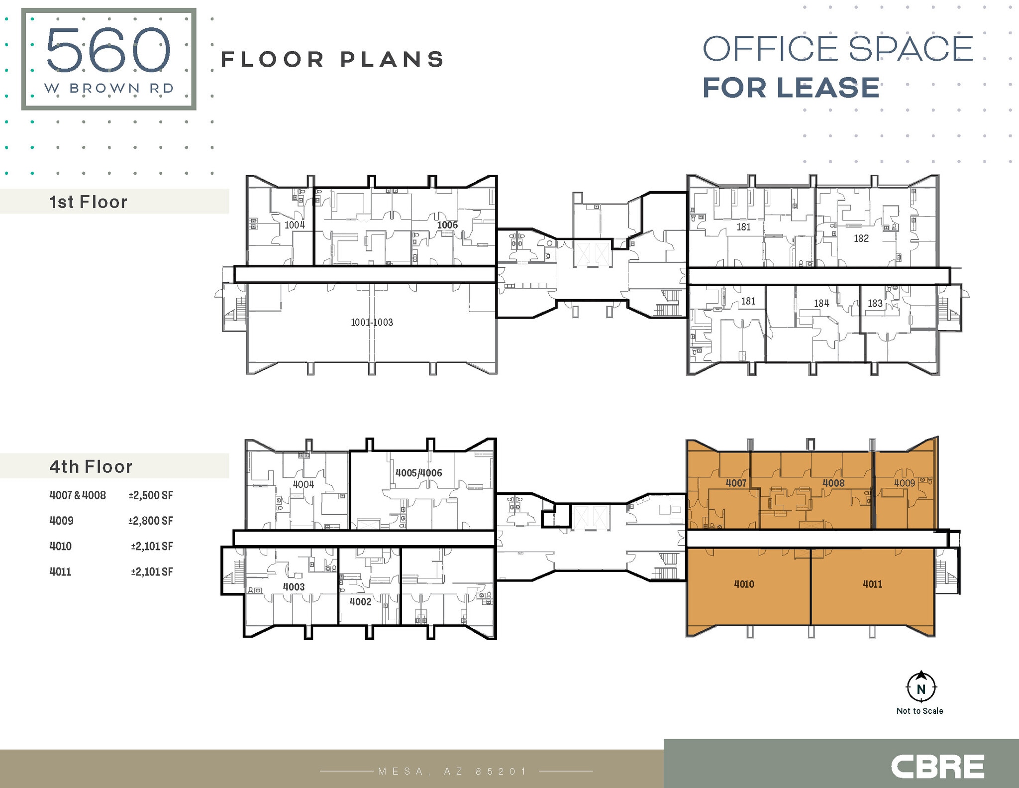 560 W Brown Rd, Mesa, AZ à louer Plan d’étage- Image 1 de 1