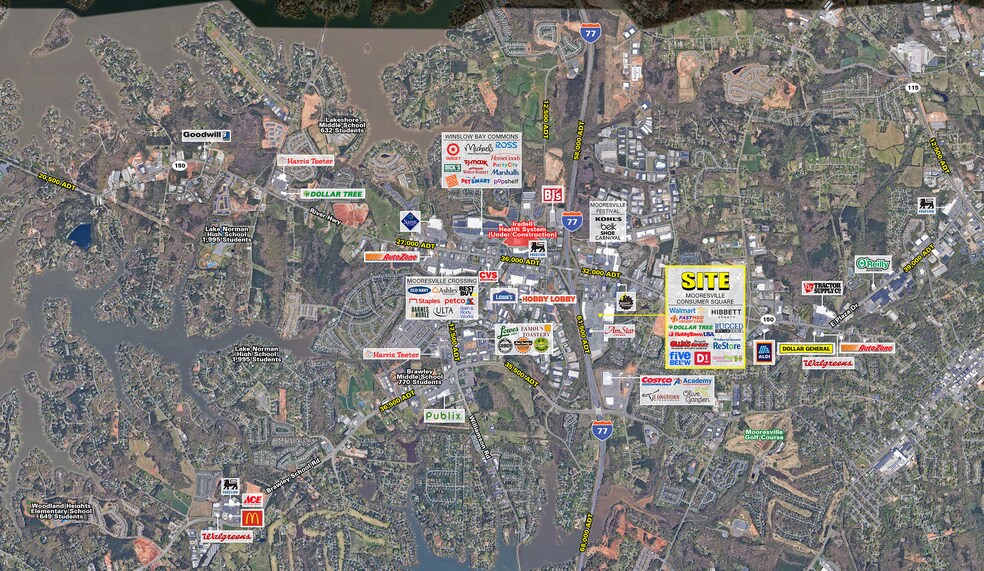 369 W Plaza Dr, Mooresville, NC à louer - Aérien - Image 2 de 3