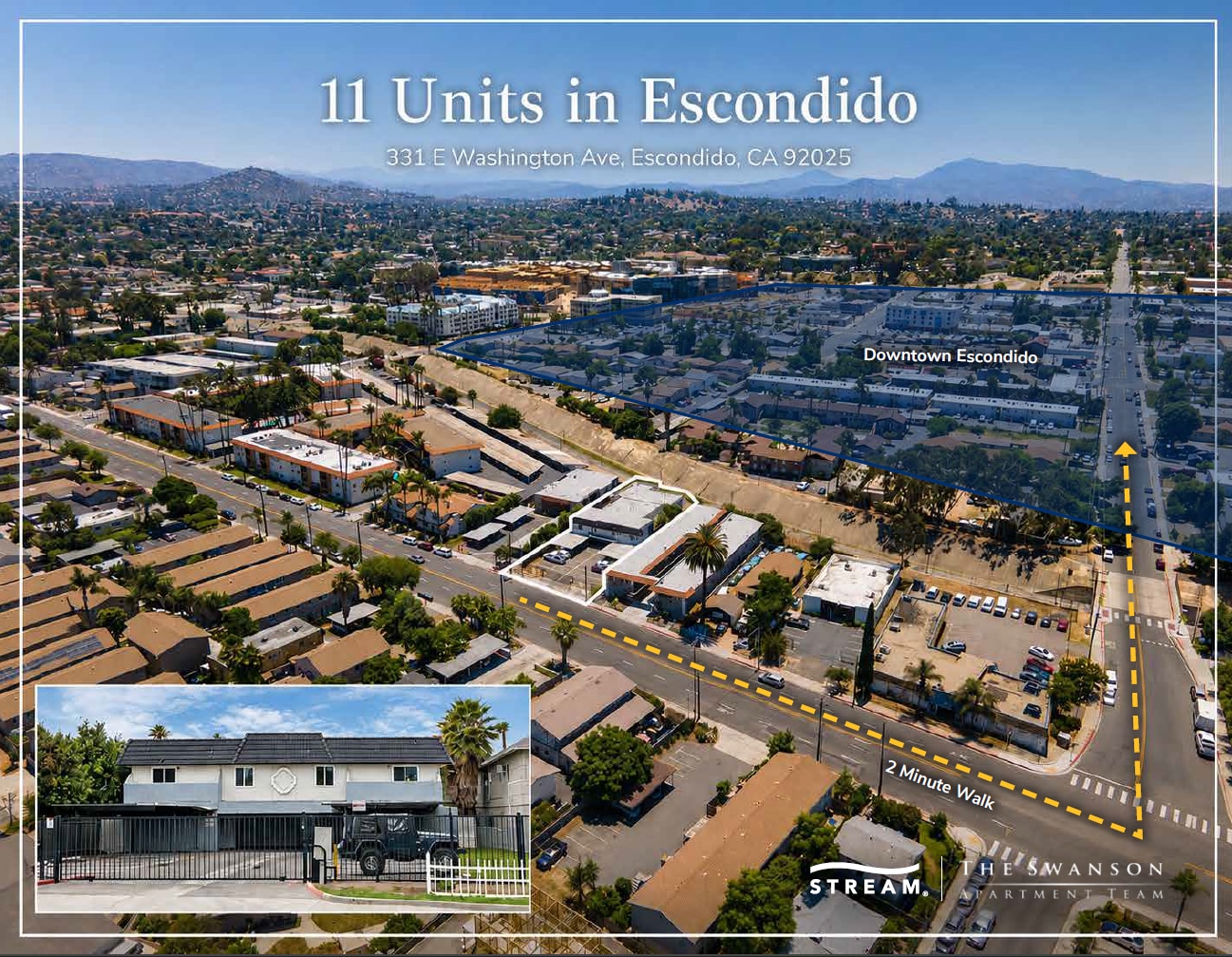 331 E Washington Ave, Escondido, CA à vendre Aérien- Image 1 de 11