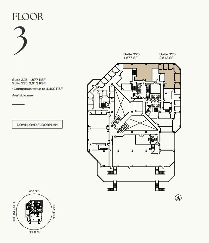 401 W A St, San Diego, CA à louer Plan d’étage- Image 1 de 1