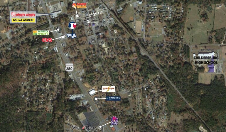 32815 Hwy 280, Childersburg, AL à vendre - Aérien - Image 2 de 2
