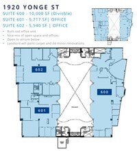 1910-1920 Yonge St, Toronto, ON for lease Floor Plan- Image 1 of 1