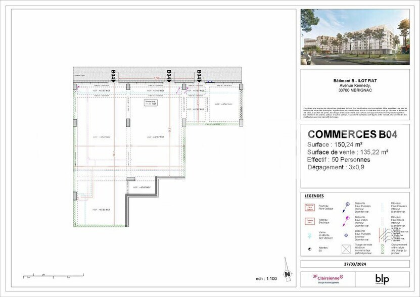 Commerce de détail dans Merignac à louer - Plan d’étage - Image 2 de 3