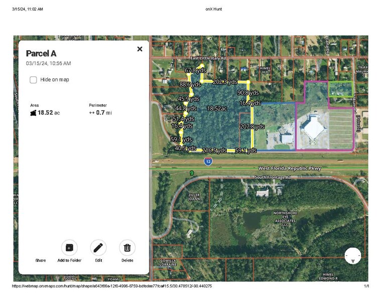 17197 N I 12 Service Rd, Hammond, LA for sale - Aerial - Image 2 of 3