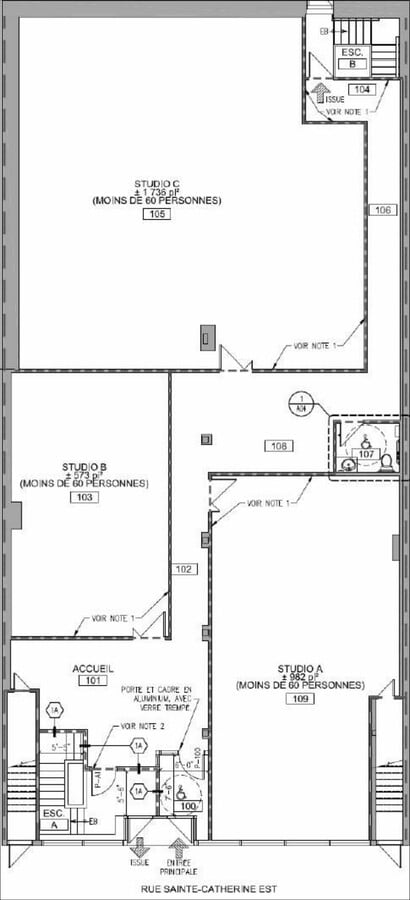 4479-4487 Rue Sainte-Catherine E E, Montréal, QC H1V 1Y6 - Unité 4487 -  - Plan d’étage - Image 2 of 7