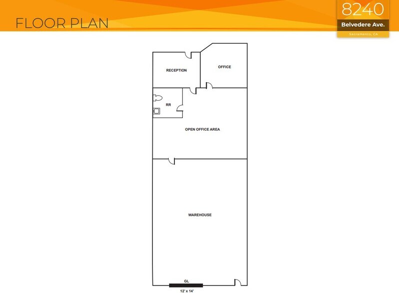 8240 Belvedere Ave, Sacramento, CA à louer - Plan d’étage - Image 3 de 3