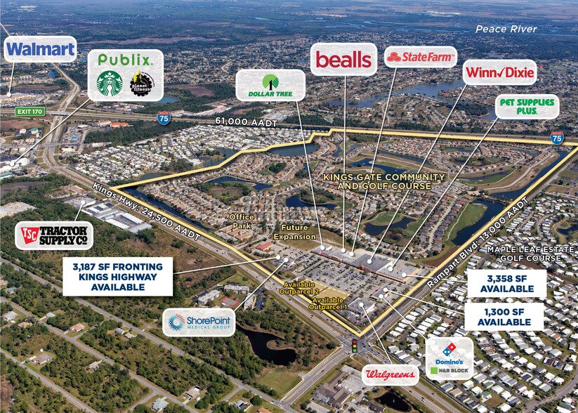 2000 Kings Hwy, Port Charlotte, FL à louer - Aérien - Image 2 de 5