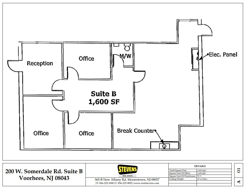200 W Somerdale Rd, Voorhees, NJ for lease Floor Plan- Image 1 of 1