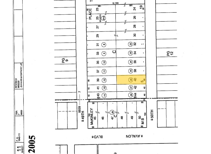 625 E 50th St, Los Angeles, CA for sale - Plat Map - Image 2 of 7