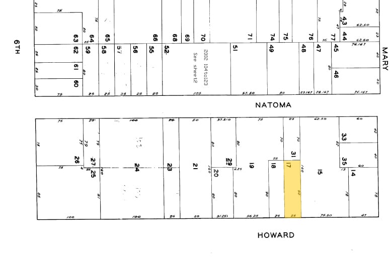 948-950 Howard St, San Francisco, CA for lease - Plat Map - Image 2 of 27