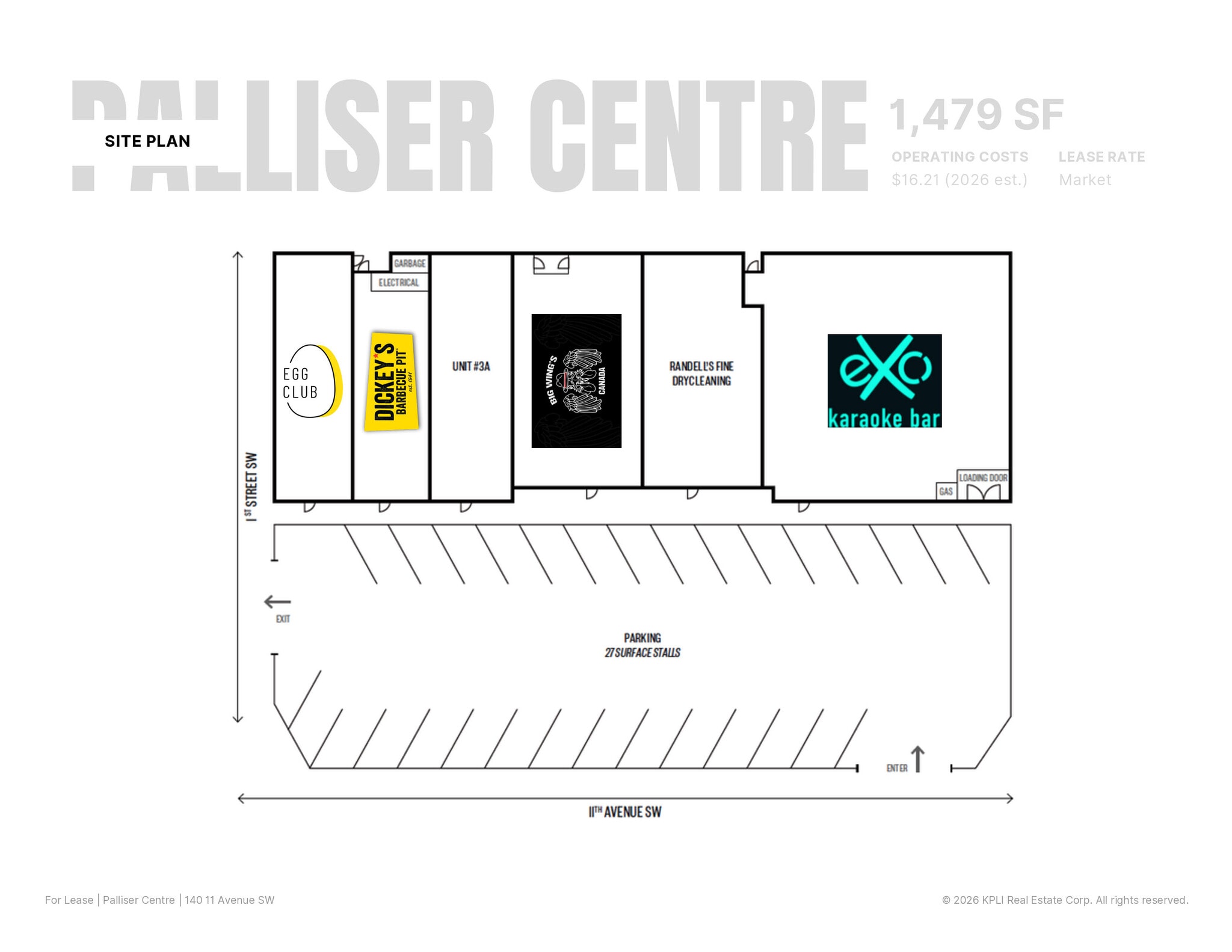140 11th Ave SW, Calgary, AB à louer Plan de site- Image 1 de 1