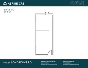 10122 Long Point Rd, Houston, TX à louer Plan d’étage- Image 1 de 2