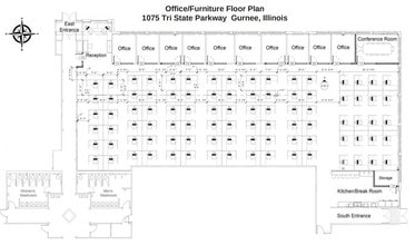 1075 Tri-State Parkway, Gurnee, IL for lease Floor Plan- Image 1 of 1