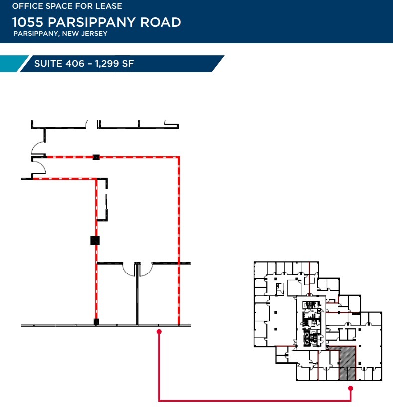 1055 Parsippany Blvd, Parsippany, NJ for lease Floor Plan- Image 1 of 3