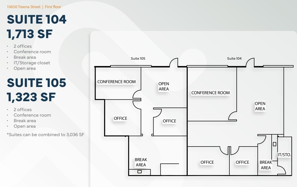 10680 Treena St, San Diego, CA for lease Floor Plan- Image 1 of 1