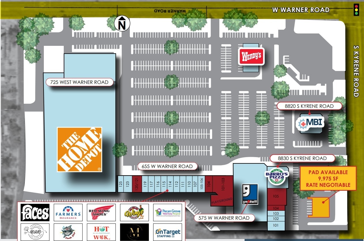 725 W Warner Rd, Tempe, AZ for lease Site Plan- Image 1 of 1