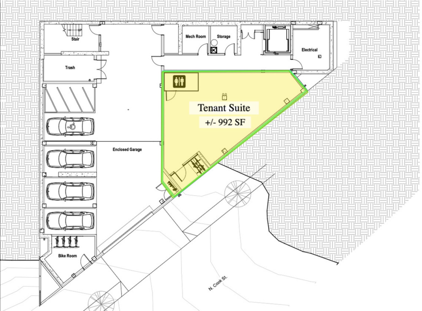 3303 N Mississippi Ave, Portland, OR à louer Plan d’étage- Image 1 de 1