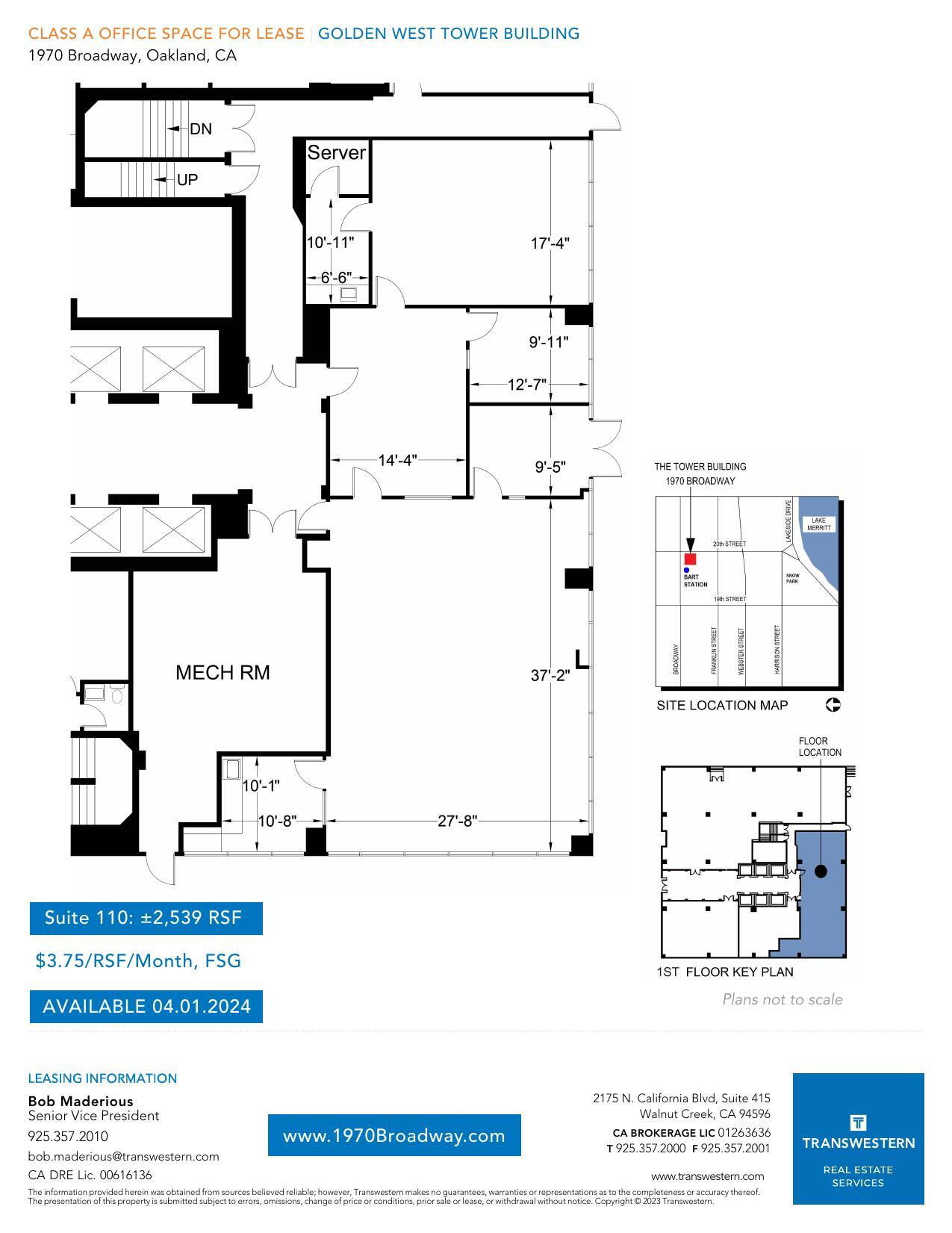 1970 Broadway, Oakland, CA for lease Floor Plan- Image 1 of 1