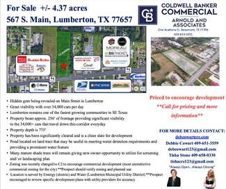 Plus de détails pour 567 S Main St, Lumberton, TX - Terrain à vendre