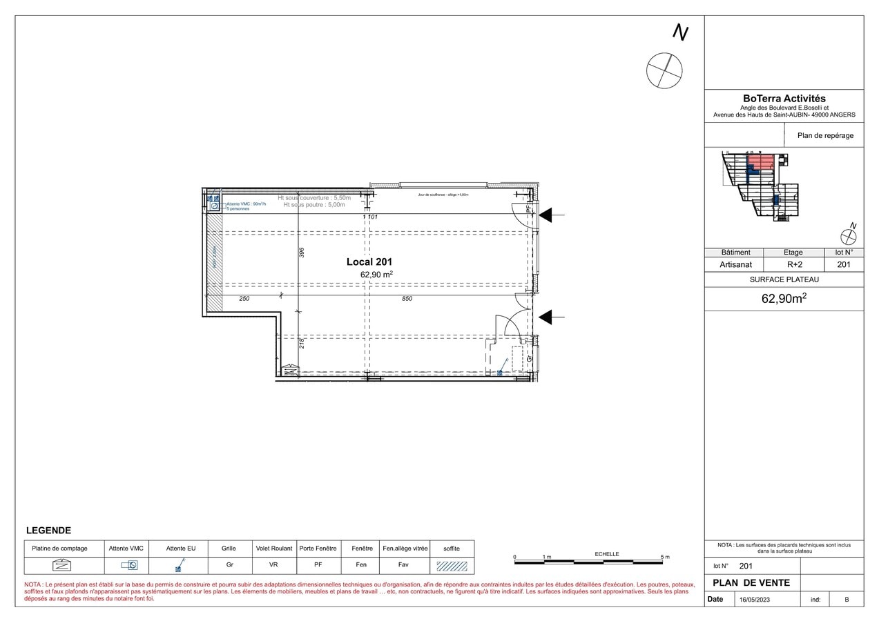 65 Rue Germaine Canonne, Angers, MEL 49100 - Unité 201 - - Plan d’étage - Image 2 of 5