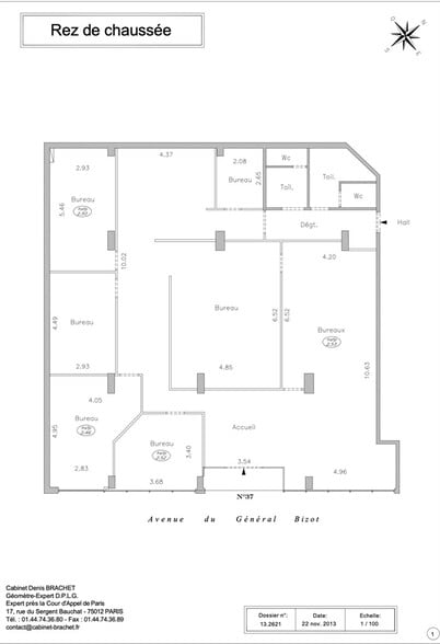 75 Avenue Du Général Michel Bizot, Paris à louer - Plan d’étage - Image 1 de 2