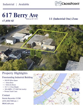 Plus de détails pour 617 Berry Ave, Bellevue, KY - Industriel à vendre