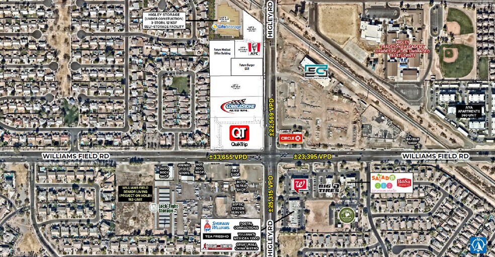 NWC Higley Rd & Williams Field Rd, Gilbert, AZ à louer - Photo du bâtiment - Image 1 de 3