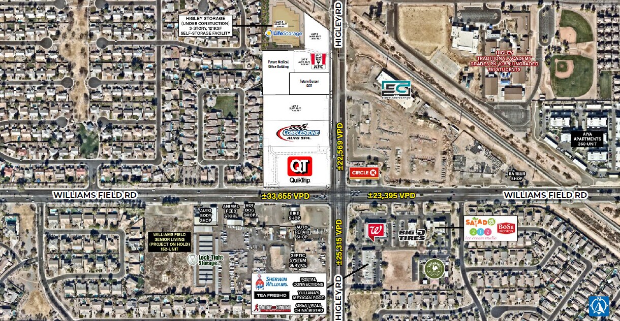 NWC Higley Rd & Williams Field Rd, Gilbert, AZ à louer Photo du bâtiment- Image 1 de 4