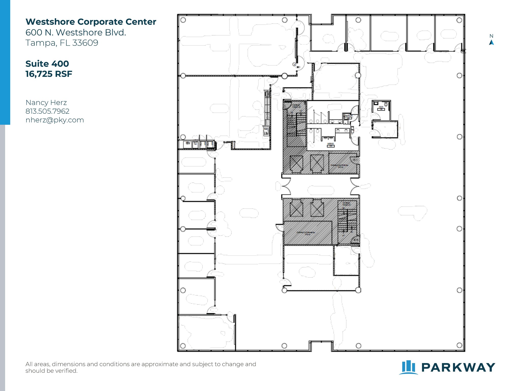 600 N Westshore Blvd, Tampa, FL à louer Plan d  tage- Image 1 de 1