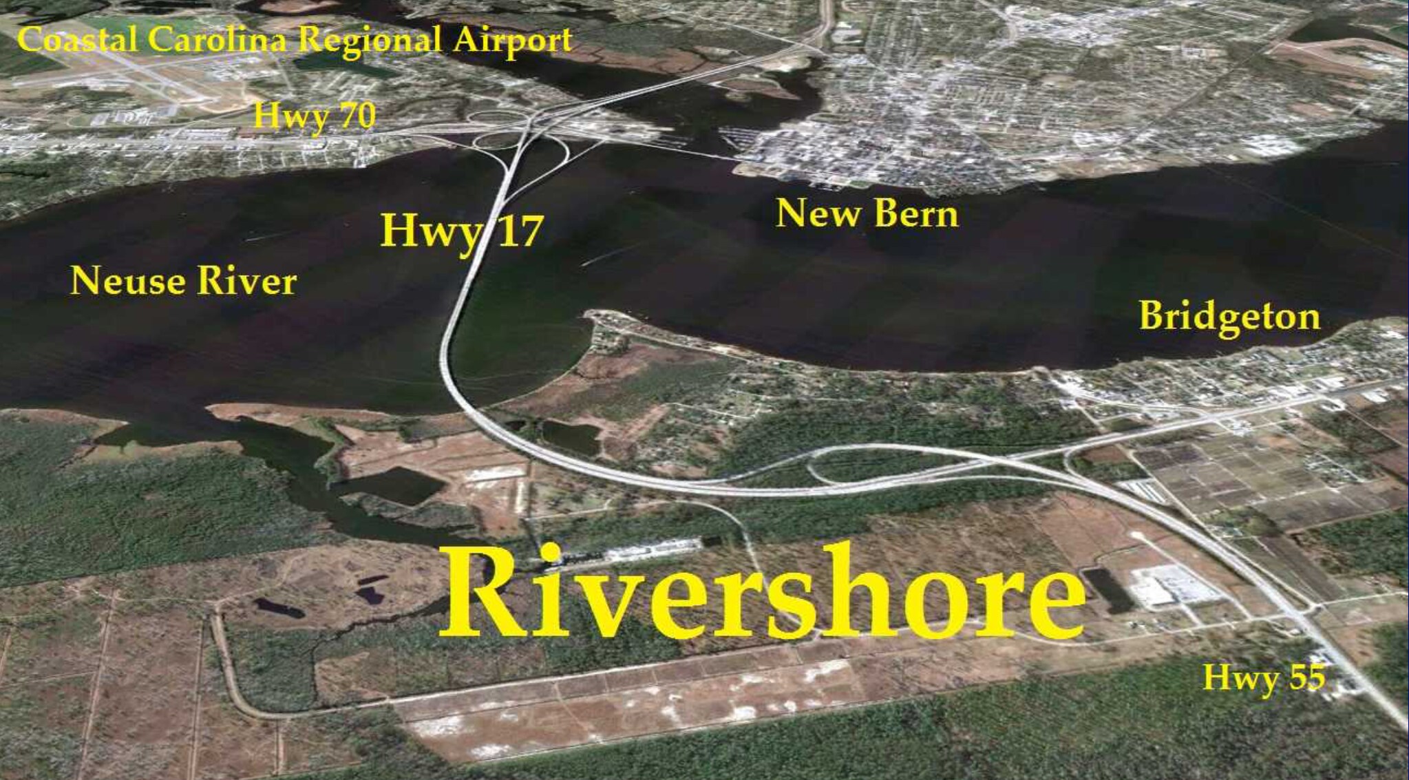 201 Galloway Rd, New Bern, NC à vendre Aérien- Image 1 de 10