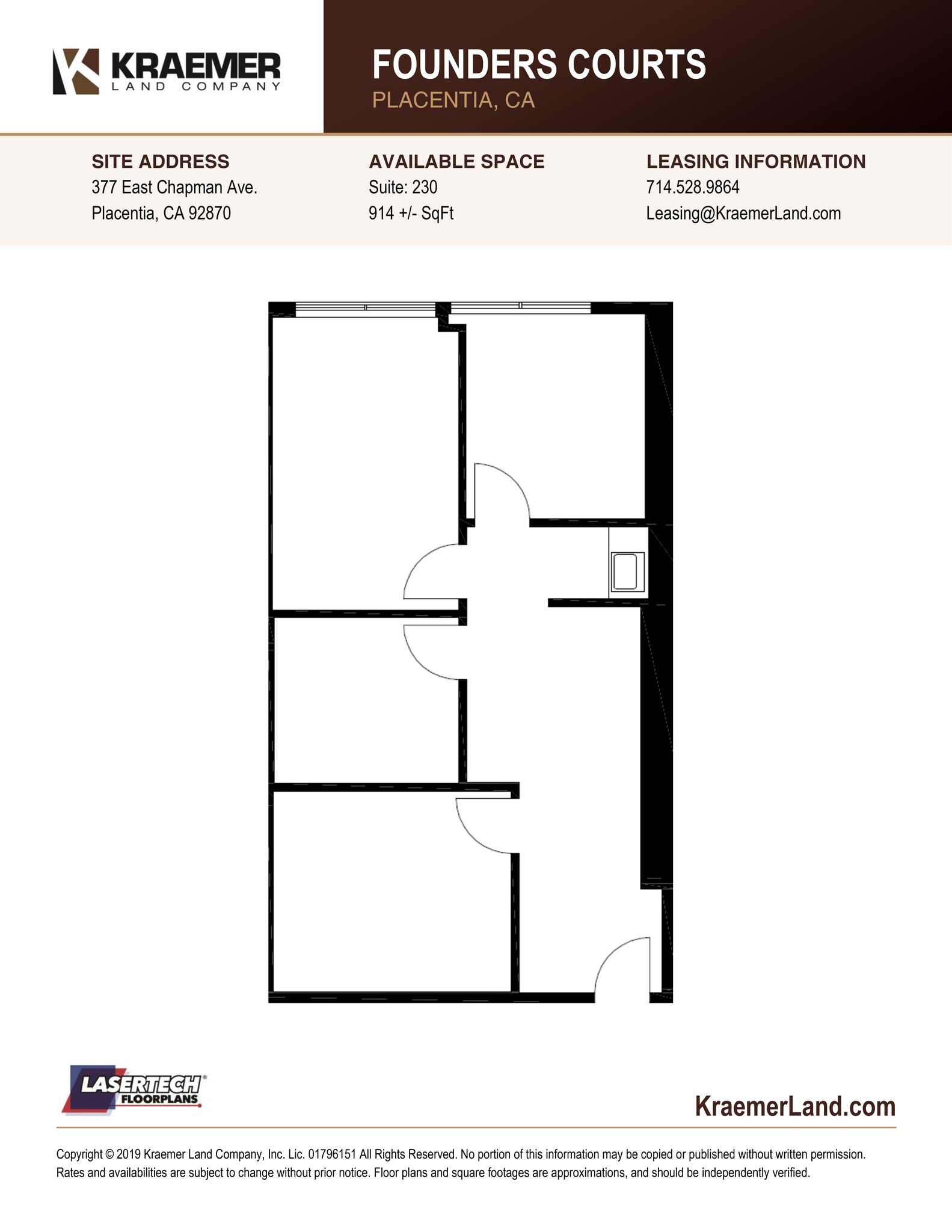 151 N Kraemer Blvd, Placentia, CA à louer Plan de site- Image 1 de 1