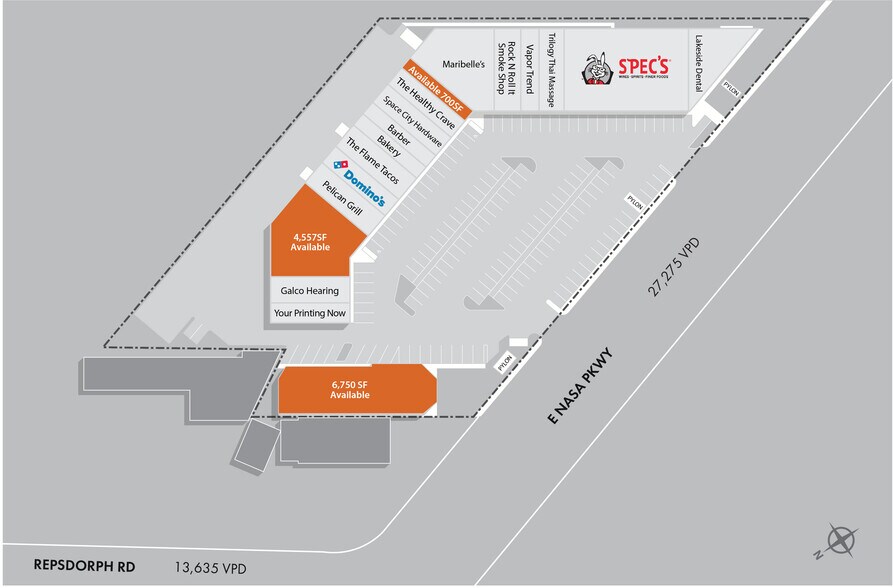 3100-3150 Nasa Rd, Seabrook, TX à louer - Plan de site - Image 2 de 7