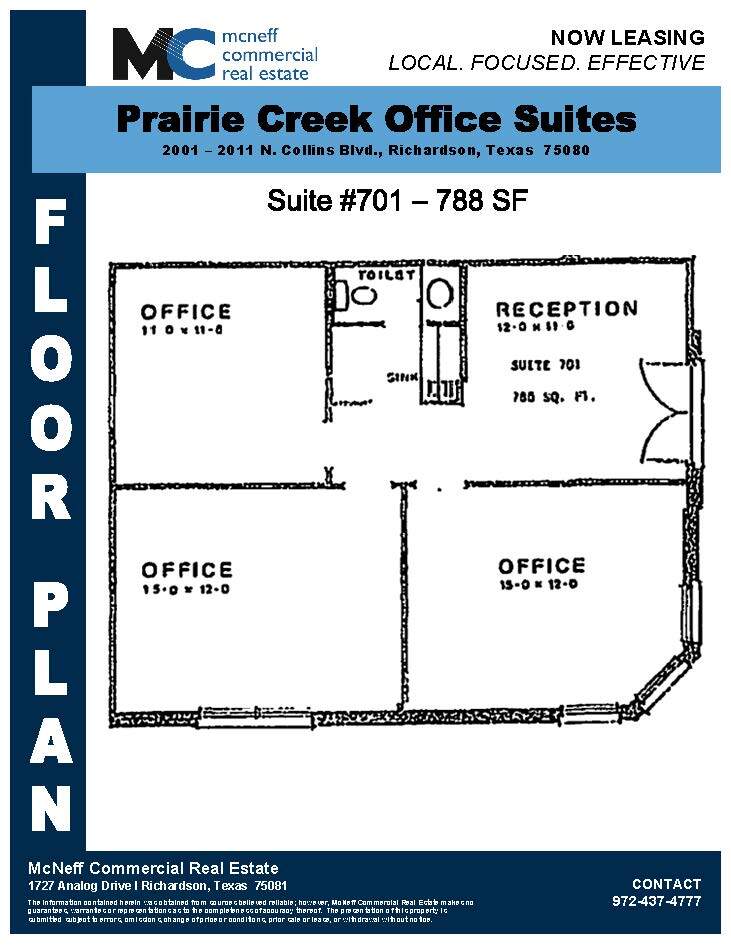 2001-2011 N Collins Blvd, Richardson, TX for lease Floor Plan- Image 1 of 1