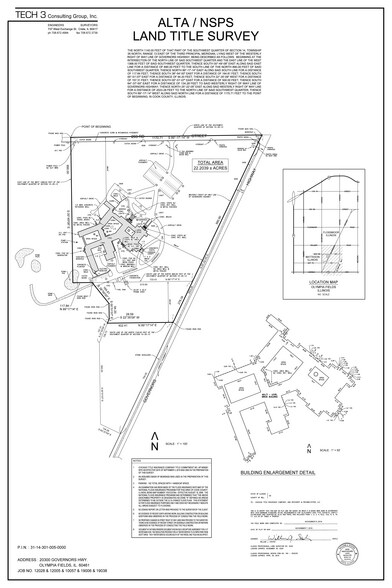 20300 Governors Hwy, Olympia Fields, IL à vendre - Plan cadastral - Image 2 de 10