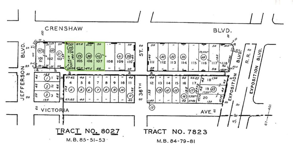 3417 Crenshaw Blvd, Los Angeles, CA à louer - Plan cadastral - Image 3 de 9