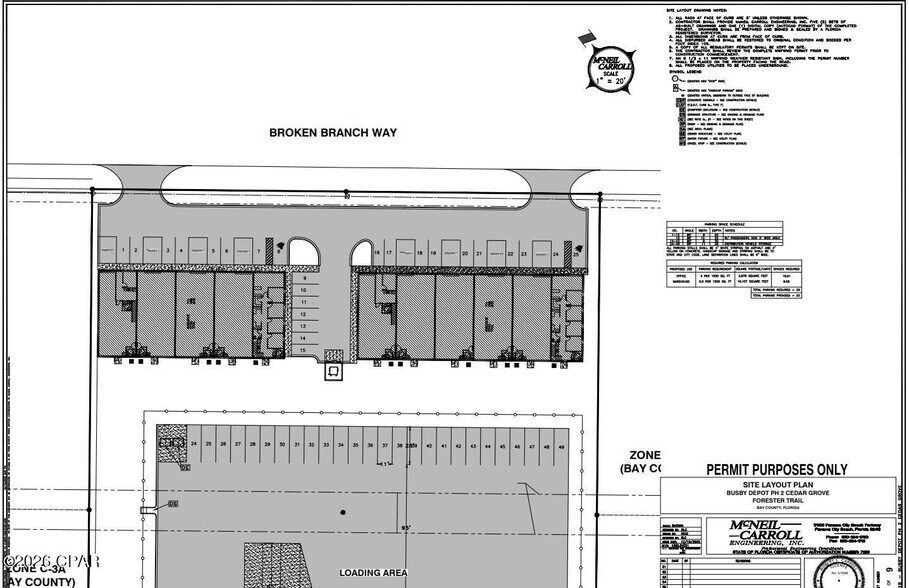 2130 Broken Branch Way, Panama City, FL à louer - Plan de site - Image 2 de 2