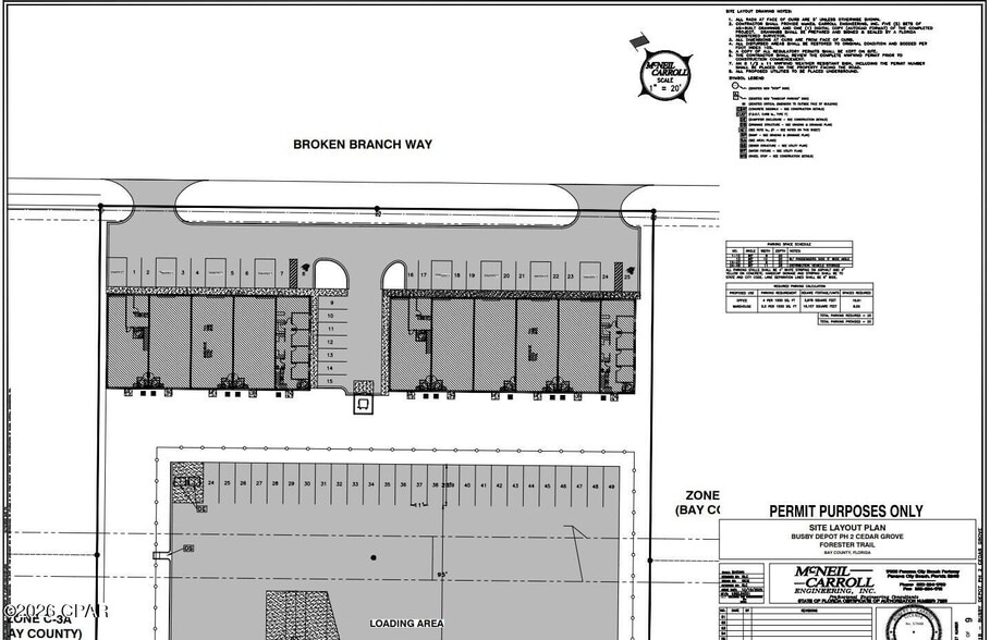2130 Broken Branch Way, Panama City, FL for lease - Site Plan - Image 2 of 2